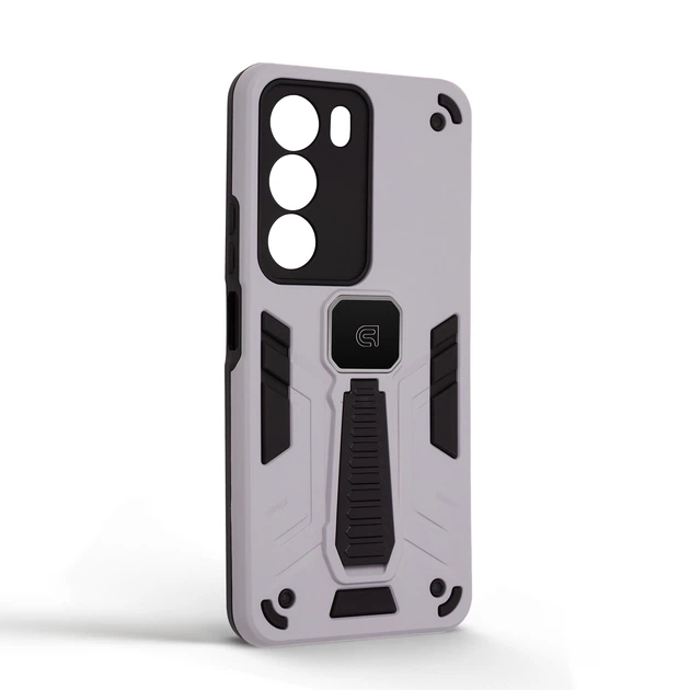 Чехол для Realme C71 4G, Proover, Серый, с подставкой и магнитом, противоударный, ударопрочный, бронированный, панель-накладка, защита всего корпуса, термополиуретан (TPU) + поликарбонат (PC), ArmorStandart (ARM86750) - изображение 2