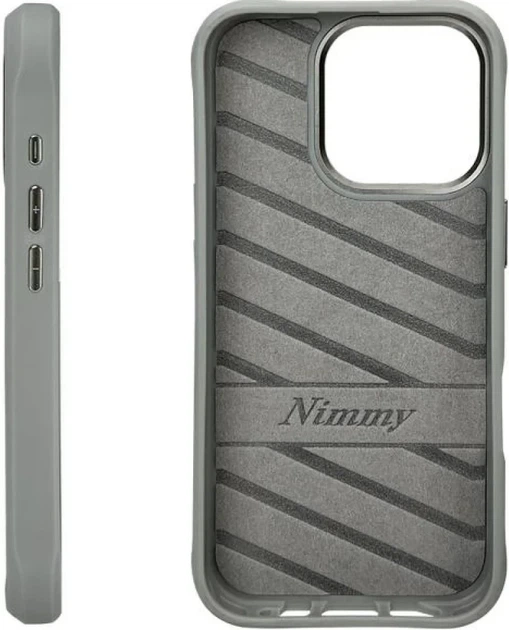 Etui plecki Nimmy Glasses Cool Cat do Apple iPhone 16 Pro Max Grey (6971080319389) - obraz 2