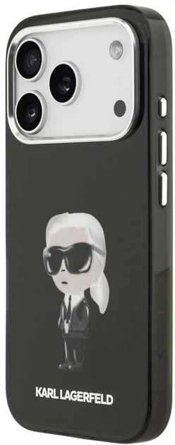 Панель Karl Lagerfeld IML Aquarelle Karl & Logo MagSafe для Apple iPhone 17 Pro Black (3666339531676) - зображення 2