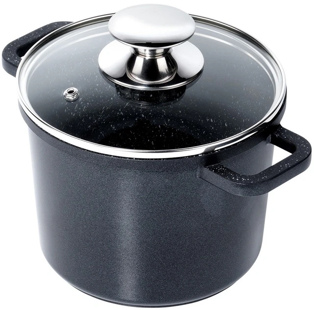 Каструля Orion Grande гранітна з кришкою чорна 2 л (8592381192174) - зображення 2