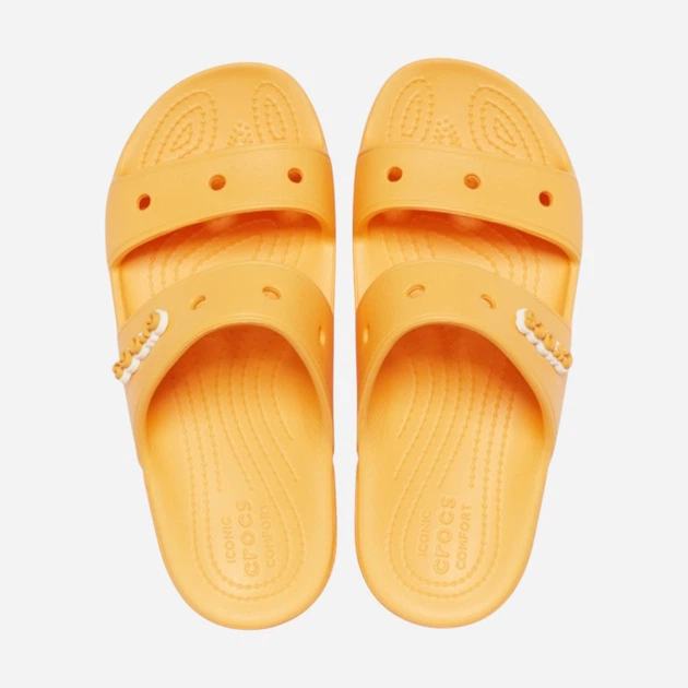 Жіночі шльопанці Crocs Classic Sandal 206761-837 38-39 (M6/W8) 24 см Оранжеві (191448810303) - зображення 4
