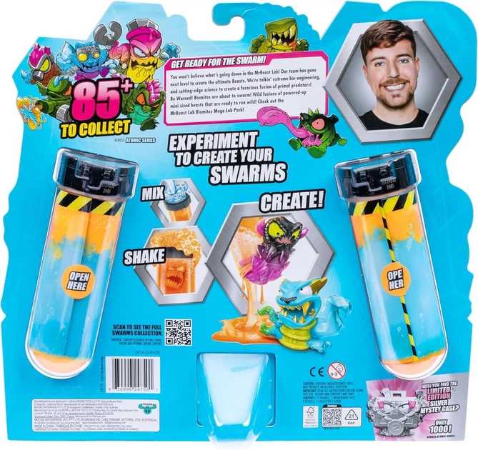 Игровые фигурки Мистер Бист MrBeast Lab Swarms Series 2 Atomic Series 12 Pack – Python Panther - изображение 5