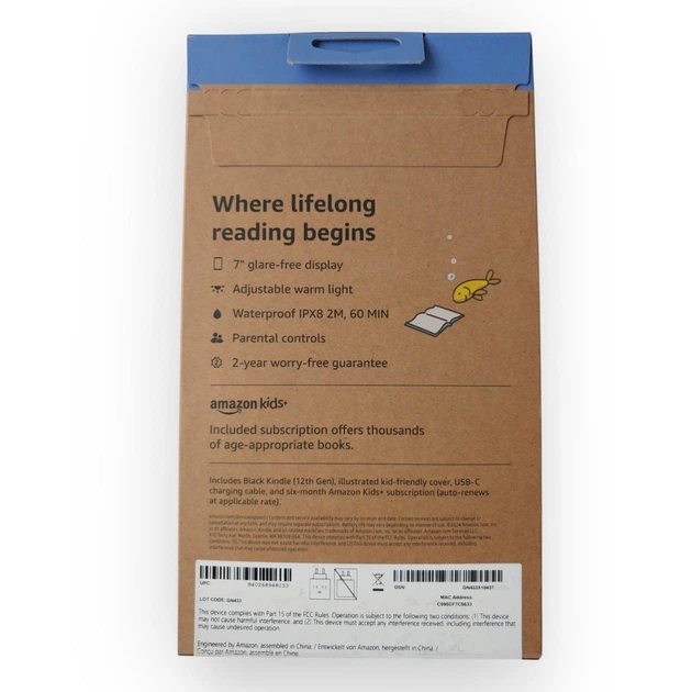 Электронная книга Amazon Kindle Paperwhite KIDS 16GB 12th Gen с