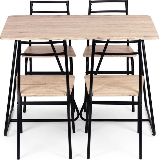 Zestaw mebli ModernHome by Multistore stół do jadalni 110 x 70 cm, 4 krzesła (PARIS-W) - obraz 3