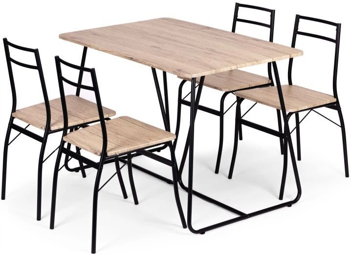 Zestaw mebli ModernHome by Multistore stół do jadalni 110 x 70 cm, 4 krzesła (PARIS-W) - obraz 2