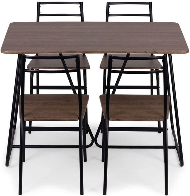 Zestaw mebli ModernHome by Multistore stół do jadalni 110 x 70 cm, 4 krzesła (PARIS-WD) - obraz 2