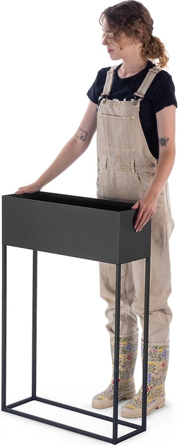 Квітник з горщиком Kadax 60x90 см Чорний (K10702) - зображення 8