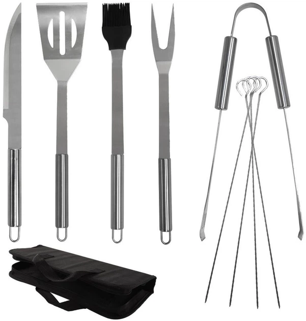 Набір приладдя для барбекю Orion сталевий в футлярі 10 предметів (5907610286648) - зображення 3