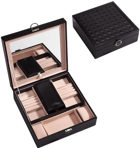 Шкатулка для біжутерії Lelani чорна 22.3 x 25.3 x 8.5 см (5902734875037) - зображення 2