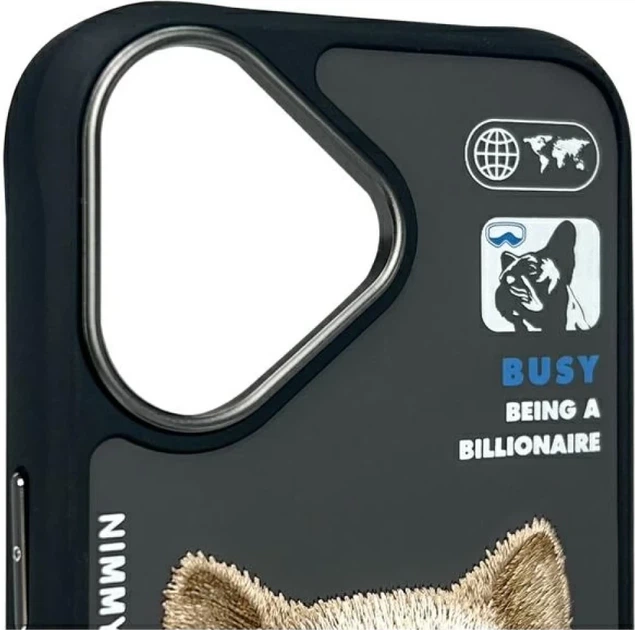 Панель Nimmy Cool&Cute 2.0 Dog для Apple iPhone 16 Black (6971080319396) - зображення 7