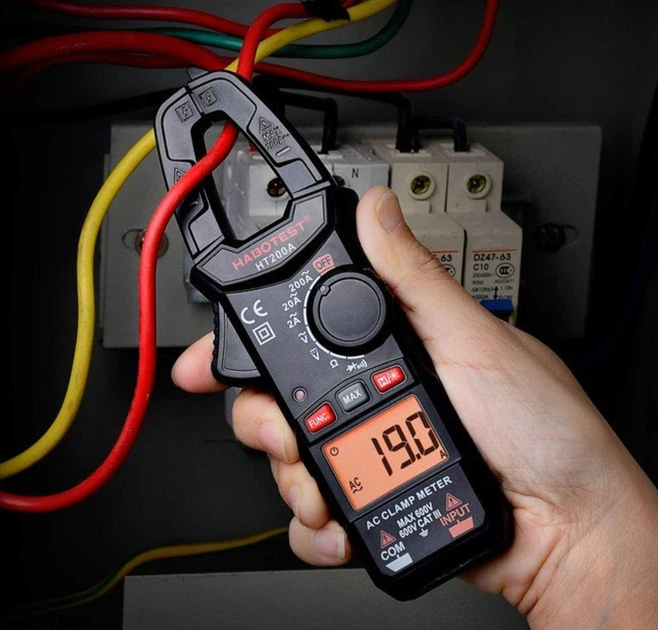 Затискний вимірювач HABOTEST AC600В/200A, DC600В (HT200A) - зображення 4