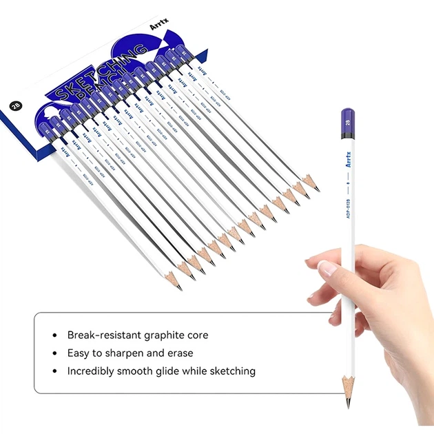 Zestaw ołówków do rysowania Arrtx 2B 14 szt. (ADP-012B) - obraz 4