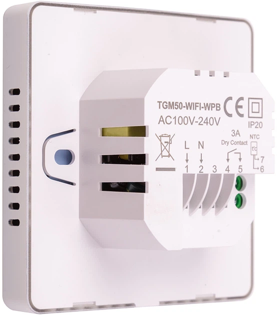 Programowalny regulator ogrzewania Beok Controls do sterowania kotłem Wi-Fi 3 A 230 V White (HT260027) - obraz 3