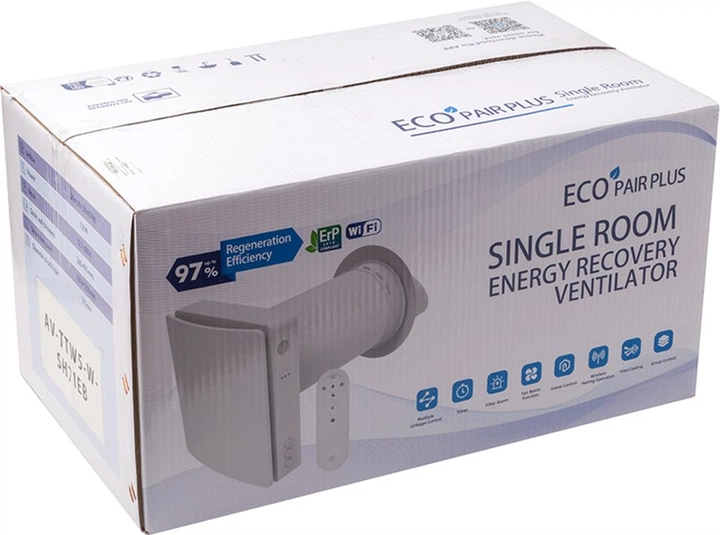 Rekuperator HiSmart Tuya do 46 m², Wi-Fi (HT260119) - obraz 7