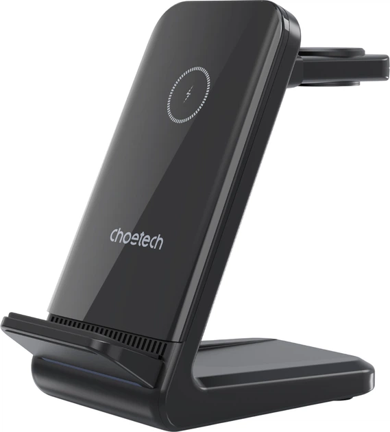 Бездротовий зарядний пристрій Choetech 3-в-1 15W Black (T608-F) - зображення 2