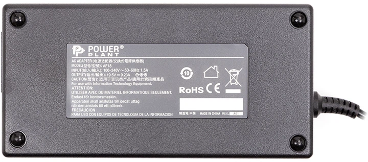 Блок живлення PowerPlant для ноутбука ASUS 19.5 В 180 Вт 9.23 A 6.0 х 3.7 (AS180G6037) - зображення 2
