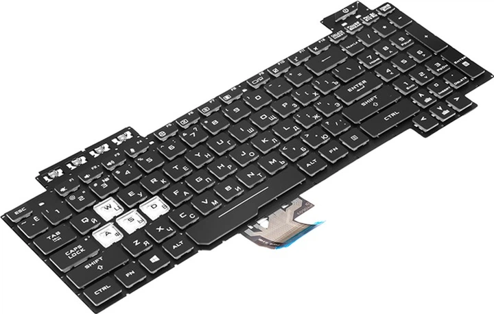 Клавіатура для ноутбука PowerPlant ASUS ROG GL703GS чорна, підсвічування (KB315611) - зображення 2