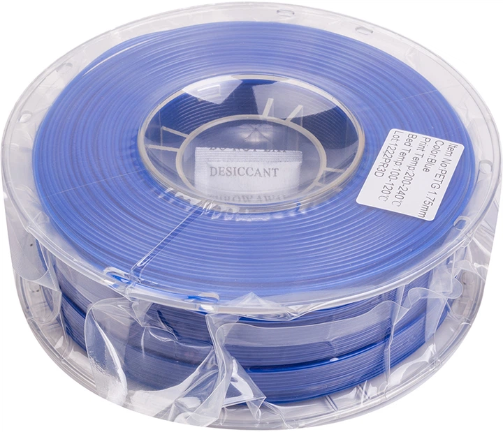 Filament do wkładu PowerPlant Filament do 3D drukarki 1.75 mm 1 kg Blue (PT812912) - obraz 2