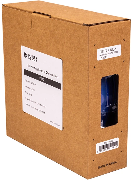 Filament do wkładu PowerPlant Filament do 3D drukarki 1.75 mm 1 kg Blue (PT812912) - obraz 3