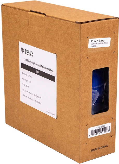Filament do wkładu PowerPlant Filament do 3D drukarki 1.75 mm 1 kg Blue (PT812943) - obraz 3