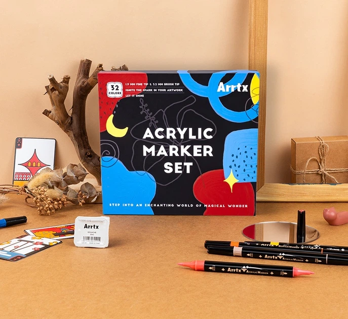 Markery akrylowe Arrtx AACM-03-32 32 kolory (LC302802) - obraz 13