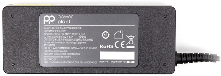 Блок живлення PowerPlant для ноутбука Lenovo 20 В 90 Вт 4.5 A 4.0 х 1.7 (IB90H4017) - зображення 2