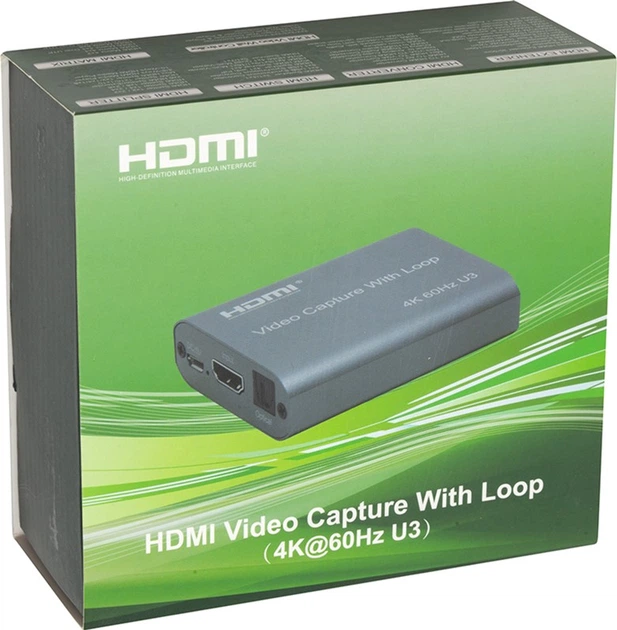Зовнішня карта відеозахоплення PowerPlant HDMI USB3.0 4k/60hz (HDVC8) (CA914180) - зображення 6