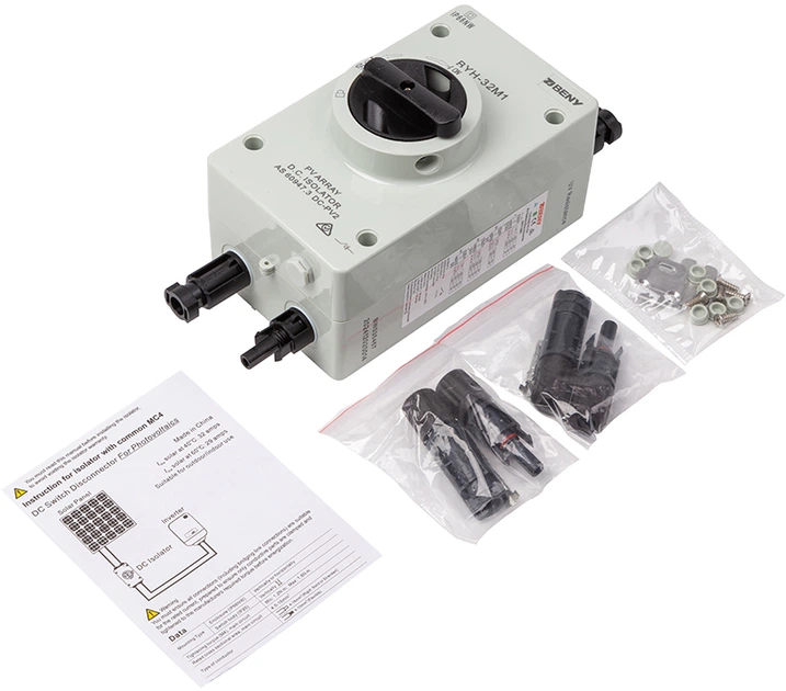 Вимикач навантаження Beny 4P 32A 1000V MC4 IP66 (NV821396) - зображення 4