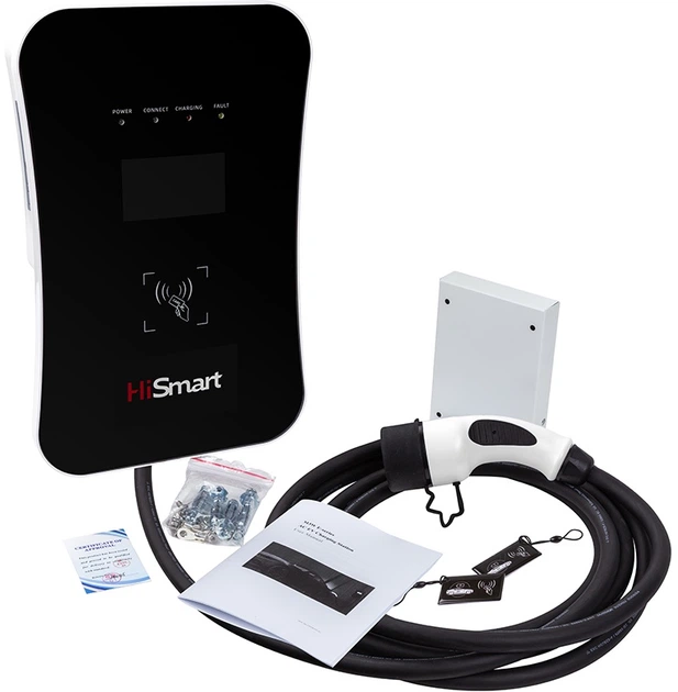 Stacja ładowania HiSmart do samochodów elektrycznych Type 2, 22 kW, 32 A, 3-fazowa, kabel Duosida 5 m (EV200085) - obraz 4