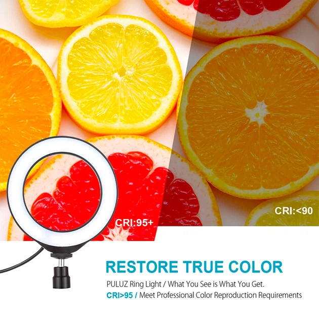 Lampa pierścieniowa LED Puluz PKT3058B 4.7" + statyw 12 cm - obraz 9