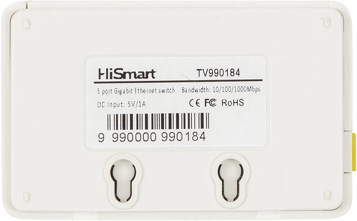 Przełącznik HiSmart 5-Port 10/100/1000Mbps (TV990184) - obraz 3