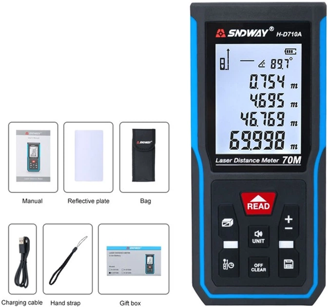 Dalmierz laserowy Sndway H-D710A 70 m - obraz 4