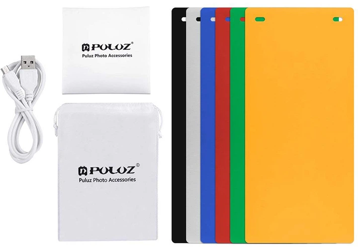 Лайткуб (фотобокс) для предметної зйомки Puluz PU5022 24 x 23 x 22 см + 2 LED-панелі Білий (PU5022) - зображення 8