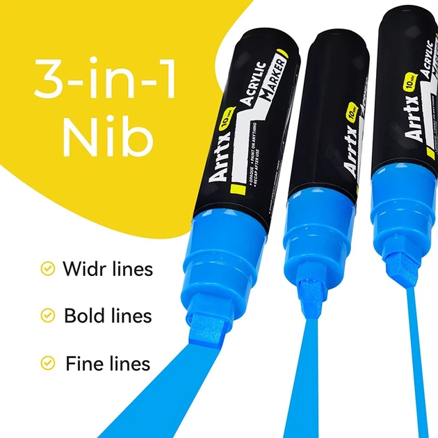 Markery Arrtx Akrylowe AACM-0510-12A 12 kolorów (LC303274) - obraz 5