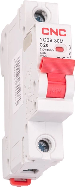 Modułowy wyłącznik automatyczny CNC Electric YCB9-80M 1P C20 6ka (NV821433) - obraz 4