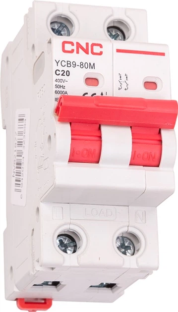 Modułowy wyłącznik automatyczny CNC Electric YCB9-80M 2P C20 6ka (NV821501) - obraz 4