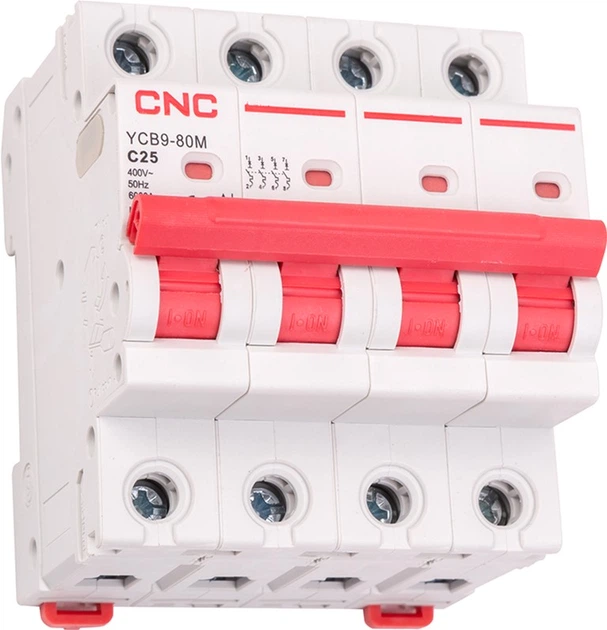 Modułowy wyłącznik automatyczny CNC Electric YCB9-80M 4P C25 6ka (NV821617) - obraz 4