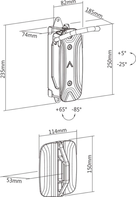Uchwyt ścienny do roweru HiSmart LBM-04 (HS082765) - obraz 2