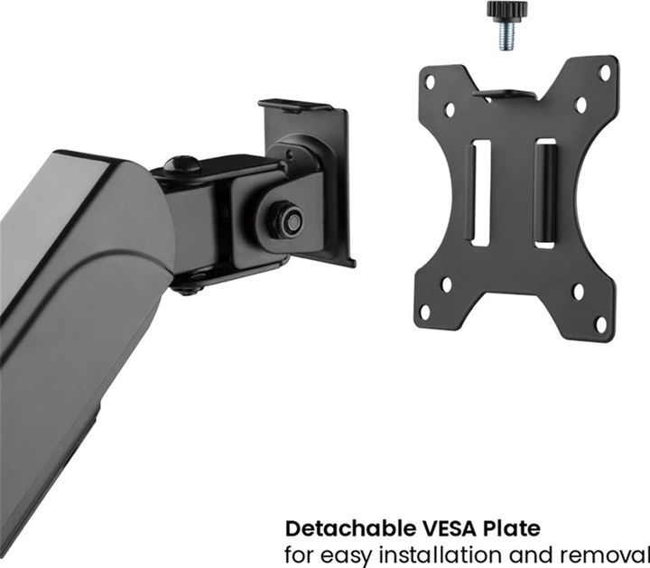 Настільне кріплення HiSmart для двох моніторів 17"-32" Black (HS083182) - зображення 3