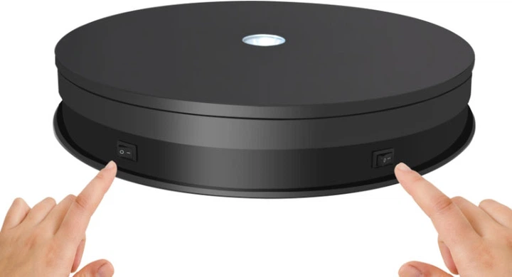 Obrotowy stół Puluz do fotografii produktowej z podświetleniem 30 cm Black (EDA1759202A) - obraz 2