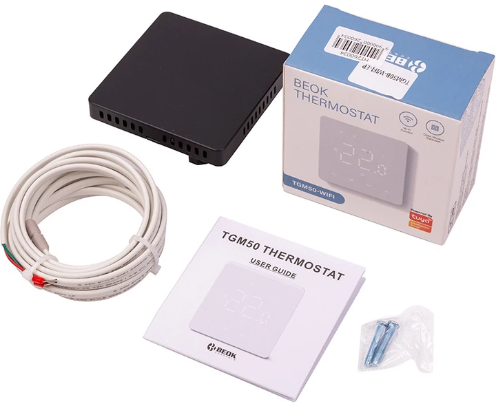 Programowalny termostat ogrzewania Beok Controls do sterowania kotłem Wi-Fi 16 A 230 V Black (HT260034) - obraz 4