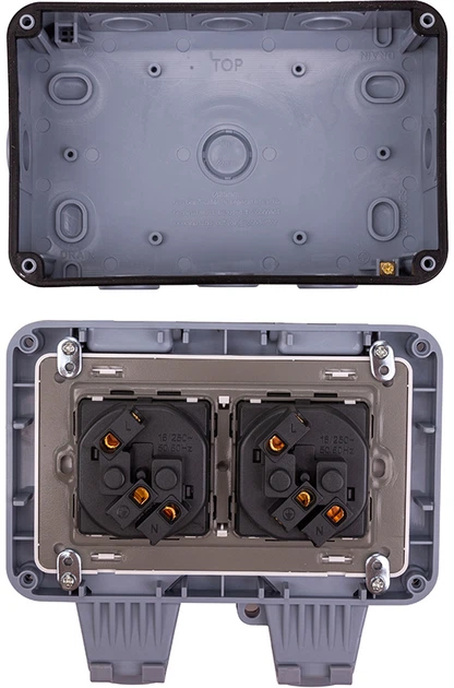 Gniazdko HiSmart podwójne wodoodporne EU IP66 (EL240180) - obraz 6