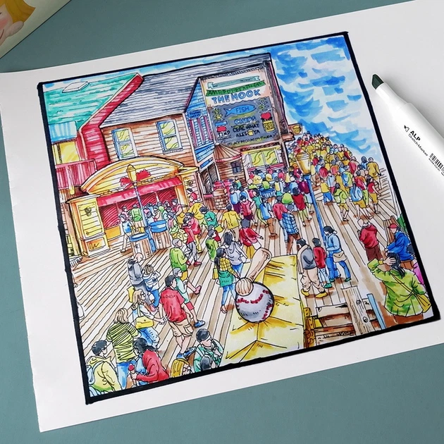 Markery alkoholowe Arrtx Alp ASM-0290B 90 kolorów (LC302475) - obraz 9