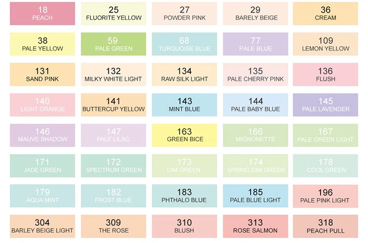 Markery alkoholowe Arrtx Oros ASM-03-PT01 40 kolorów odcienie pastelowe (LC302628) - obraz 3