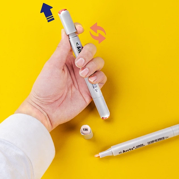 Markery alkoholowe Arrtx OROS ASM-03RD 24 kolory odcienie czerwieni (LC302536) - obraz 5