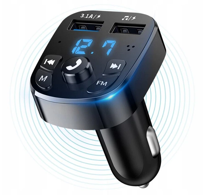 FM-передатчик BLUETOOTH USB зарядное устройство 3.1A QC 3.0 Koanni (Al3) - изображение 3