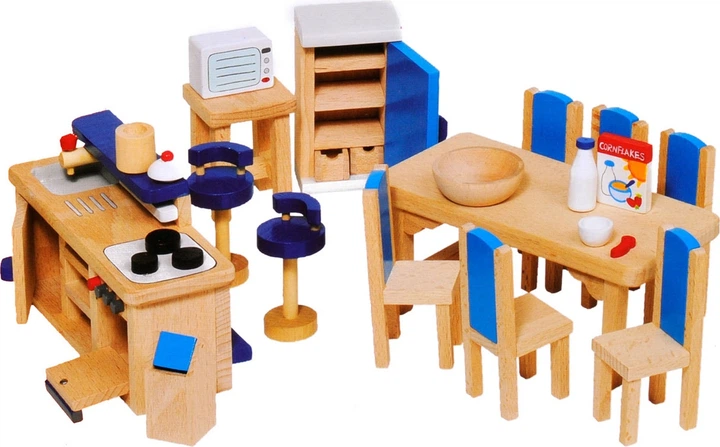 Кухня для ляльок Goki Серія B дерев'яна 5299365 (4013594519076) - зображення 2