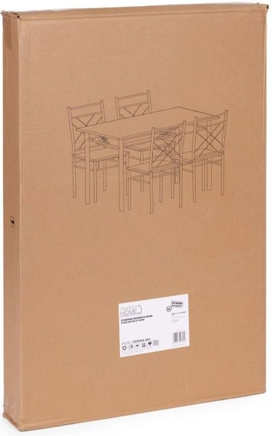 Zestaw mebli ModernHome by Multistore stół do jadalni 110 x 70 cm, 4 krzesła (VERONA-WD) - obraz 10