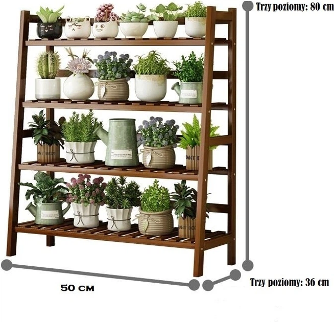 Stojak na kwiaty Hedo 3-poziomowy 50 cm 82694 (5904041140174) - obraz 2