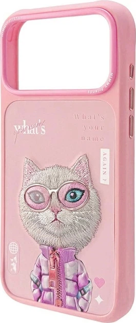 Etui plecki Nimmy Cool&Cute 2.0 Cat do Apple iPhone 17 Pro Pink (6971080313806) - obraz 2